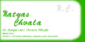 matyas chvala business card